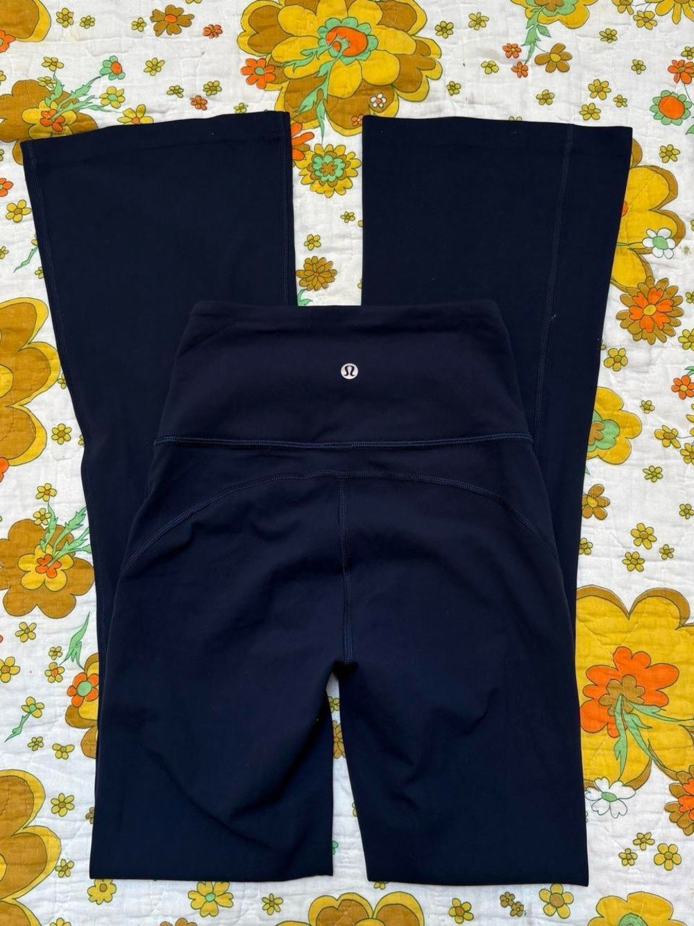 lululemon grove super high rise flare pant leggings - true navy